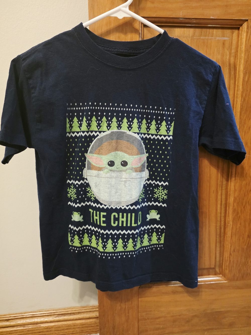 Kids 'The Child' Graphic Tee - Navy Green